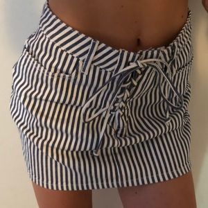 Pacsun Navy Striped Skirt
